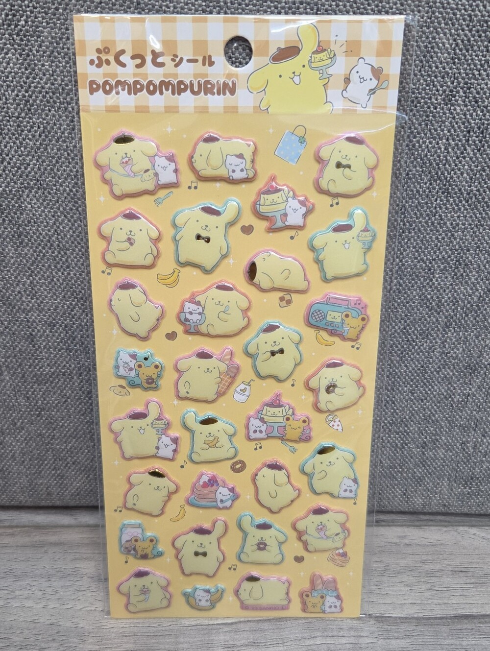 Pompompurin Puffy 3D Stickers 🍮💛 | Sanrio Japan